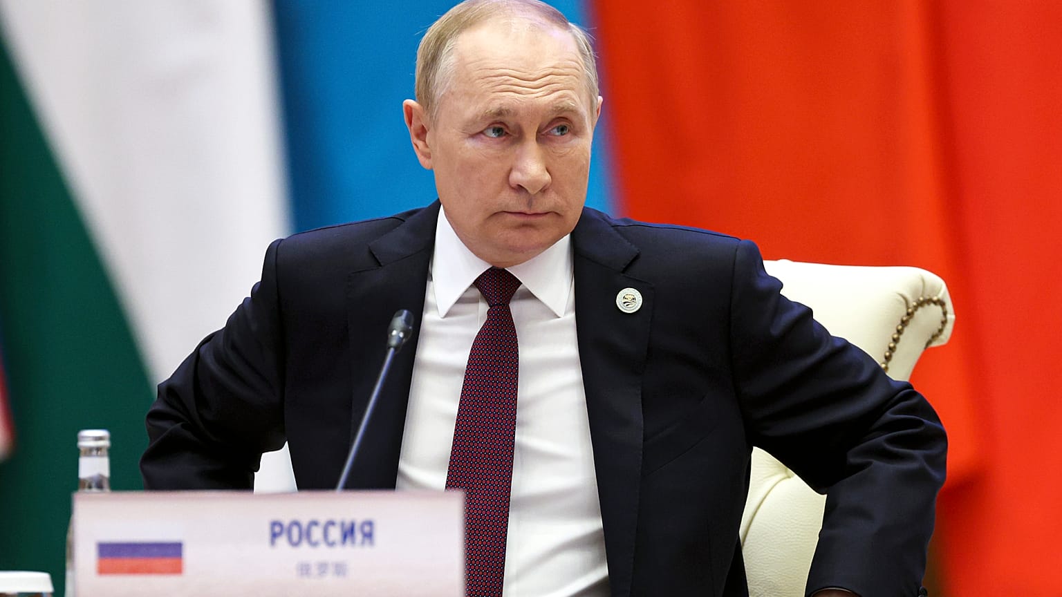 El presidente de Rusia, Vladímir Putin, en la cumbre de la OCS en Uzbekistán