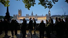 Schlange stehen in London