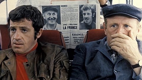 Jean-Paul Belmondo and Bourvil in Le Cerveau