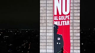 Cartel "No al golpe militar"
