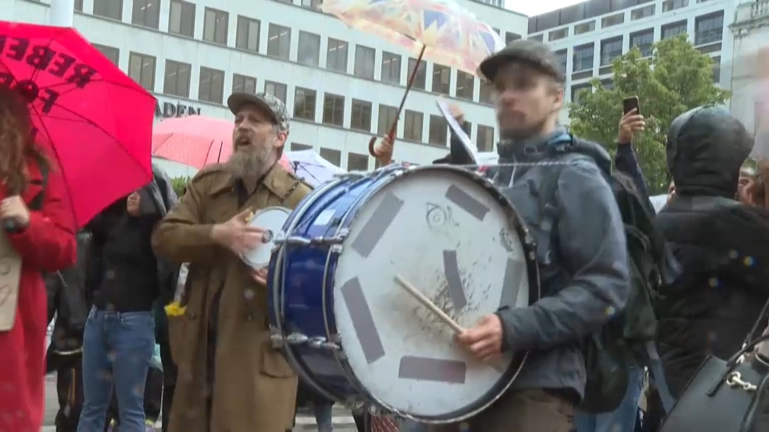 Imagen de la protesta realizada este sábado 17 de septiembre de 2022 en Estocolmo. 