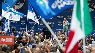 Right-wing party Brothers of Italy's leader Giorgia Meloni