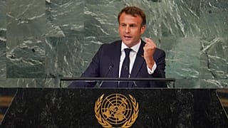 Le président français Emmanuel Macron à l'ONU, le 20/09/2022
