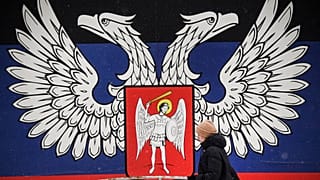 Ukrayna'da bağımsızlık ilan eden Donetsk Halk Cumhuriyeti'nin amblemi, Donetsk
