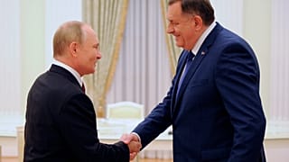 Bosnalı Sırp lider Milorad Dodik  ve Rusya Devtlet Başkanı Vladimir Putin 