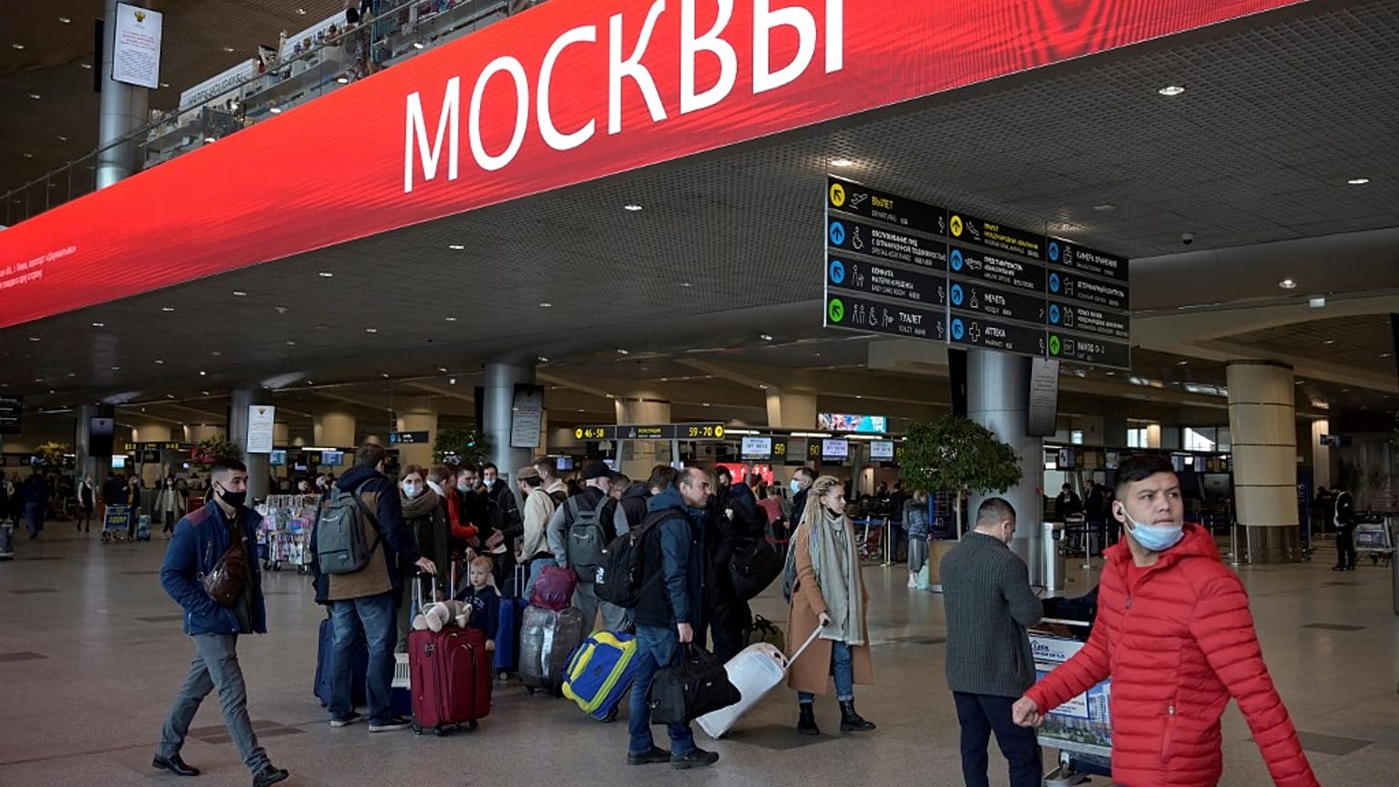 L'aéroport Domodedovo de Moscou (Russie), le 5 mars 2022 (Archives)