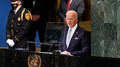US-Präsident Joe Biden bei seiner Rede in New York