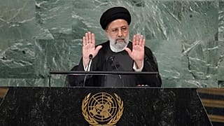  الرئيس الإيراني إبراهيم رئيسي أمام الجمعية العامة الأمم المتحدة بنيويورك.