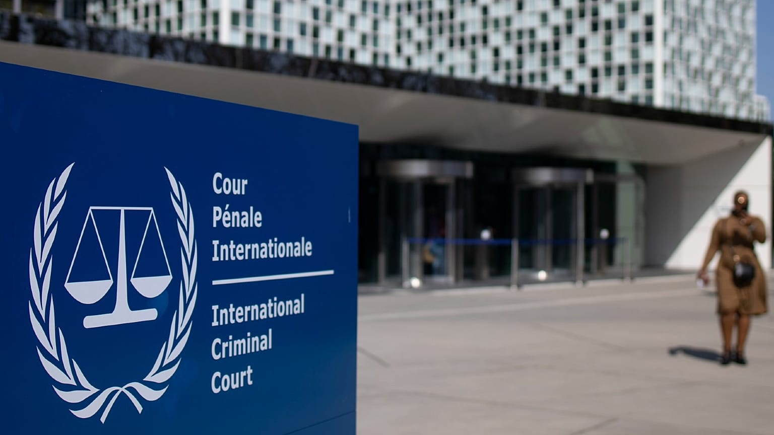 The exterior view of the International Criminal Court in The Hague, Netherlands, March 31, 2021. 