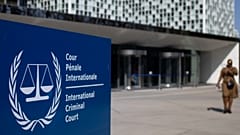 The exterior view of the International Criminal Court in The Hague, Netherlands, March 31, 2021. 