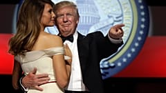 President Donald Trump dances with first lady Melania Trump at the Liberty Ball, Friday, Jan. 20, 2017, in Washington.