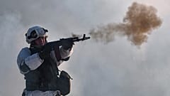 a Russian soldier attends a military exercising at the Golovenki training ground in the Moscow region, Russia