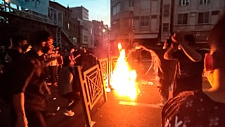 Шестой день не стихают протесты после гибели 22-летней курдской девушки от рук полиции нравов, Тегеран, 21 сентября 2022 г. 