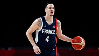 Le basketteur français Thomas Heurtel, lors d'un match comptant pour les JO à Saitama (Japon), le 03/08/2021