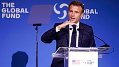 الرئيس الفرنسي إيمانويل ماكرون خلال المؤتمر السابع لتجديد موارد الصندوق العالمي، نيويورك، 21 سبتمبر 2022.