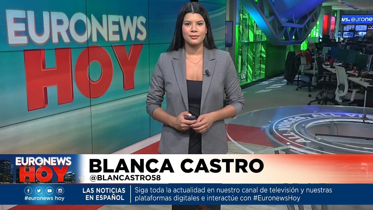 Blanca Castro en Euronews Hoy. 