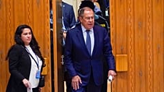 Le ministre russe des Affaires étrangères arrivant à la réunion du Conseil de sécurité de l'Onu sur la situation en Ukraine, jeudi 22 septembre 2022. 
