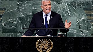 رئيس الوزراء الإسرائيلي يير لبيد خلال الجلسة الـ 77 للجمعية العامة للأمم المتحدة.