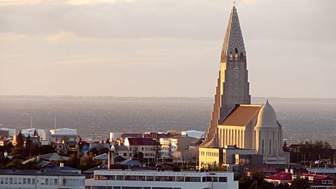  The majestic Hallgrimskirkja church in Reykjavik, Iceland