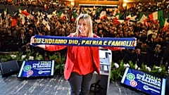 Archivo: Giorgia Meloni, presidenta del partido " Hermanos de Italia" en Bolonia, Italia, el 1 de diciembre de 2019.