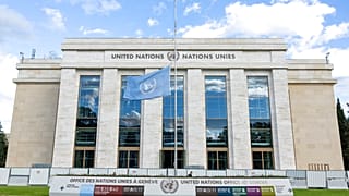 Le bâtiment des Nations Unies à Genève, le 09/09/2022