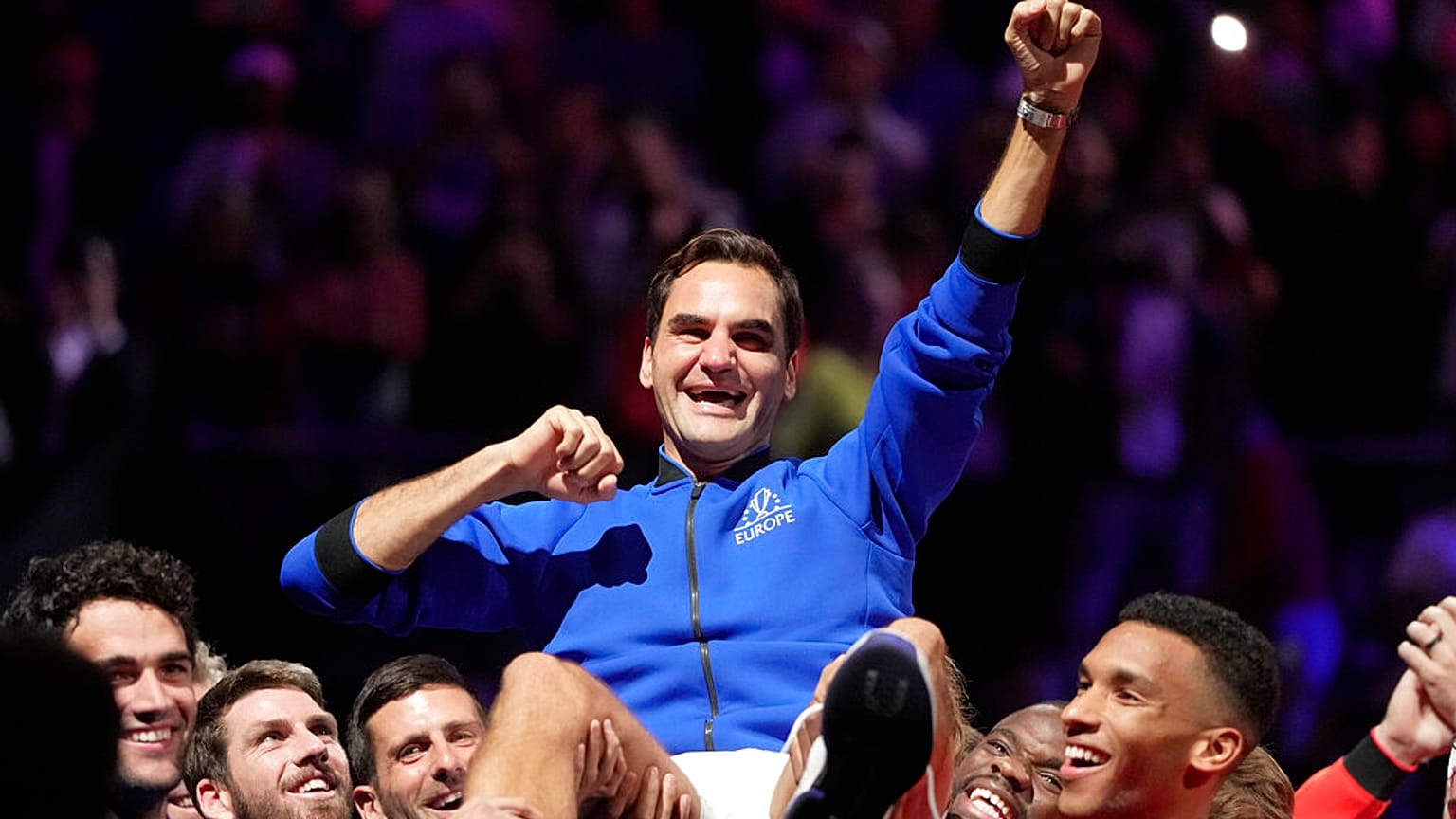 Roger Federer en el estadio O2 de Londres, el viernes 23 de septiembre de 2022. 