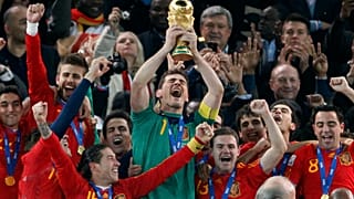 Spain lift the 2010 World Cup after beating Netherlands 1-0 in the final in South Africa