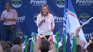Giorgia Meloni, líder de "Hermanos de Italia"