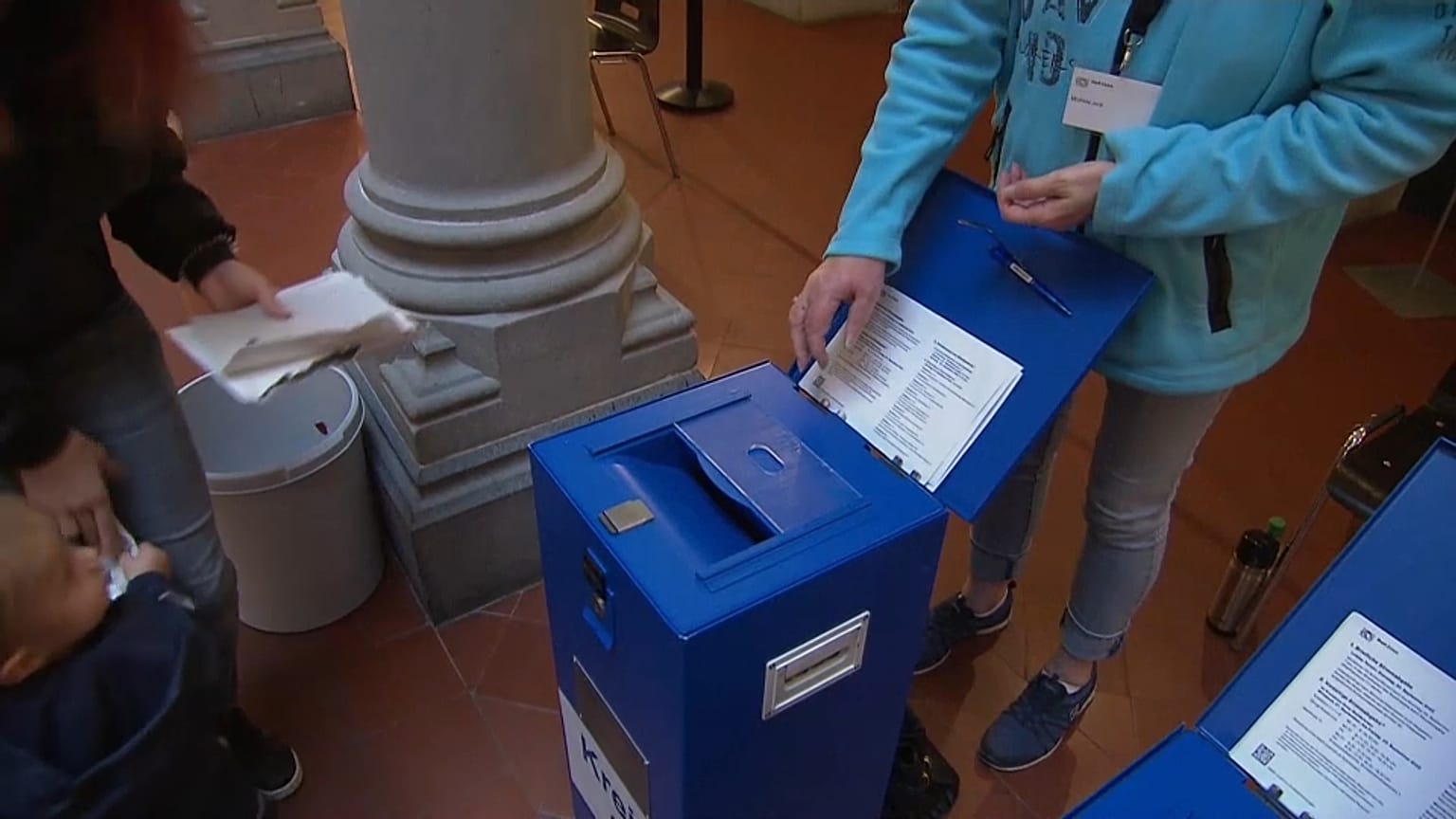 Ballot box in Switzerland's referendum