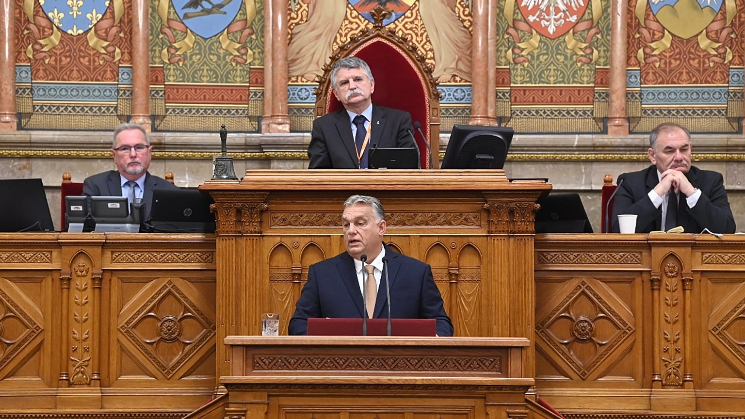 Orbán Viktor miniszterelnök napirend előtt felszólal az Országgyűlés őszi ülésszakának nyitónapján, 2022. szeptember 26-án. 