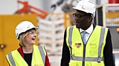 British Prime Minister Liz Truss and Chancellor of the Exchequer Kwasi Kwarteng visit Berkeley Modular, in Northfleet, Kent, Britain,Friday, Sept. 23, 2022.