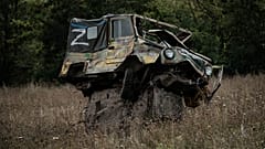 Verlassenes russisches Militärfahrzeug