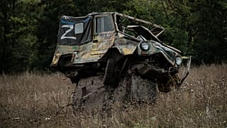 Kiégett orosz katonai jármű