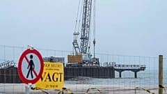 Baltık boru hattının karaya kavuştuğu batı Denimarka'daki Houstrup Strand 