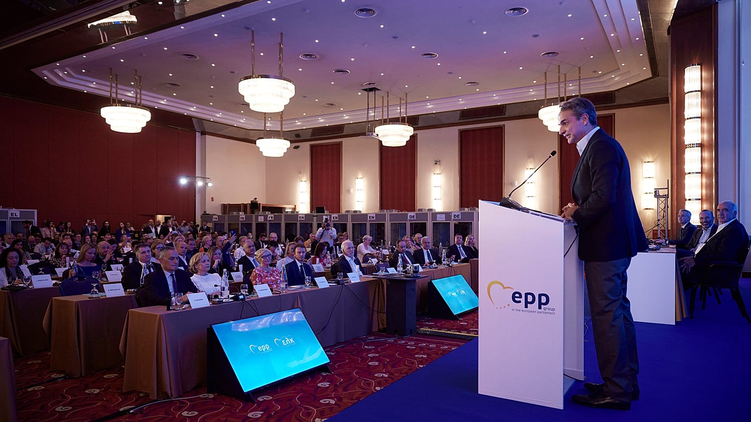  Ο πρωθυπουργός Κυριάκος Μητσοτάκης, μιλά κατά την έναρξη των EPP Group Study Days, στη Χερσόνησο Ηρακλείου