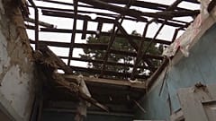 Estado de una casa por la invasión rusa