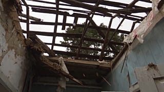 Estado de una casa por la invasión rusa