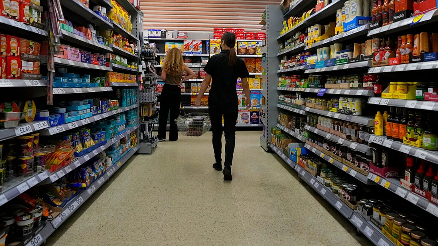 la corsia di un supermarket in Gran Bretagna