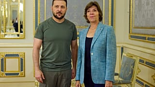 Rencontre entre Catherine Colonna et Volodymyr Zelensky à Kyiv, le 27/09/2022