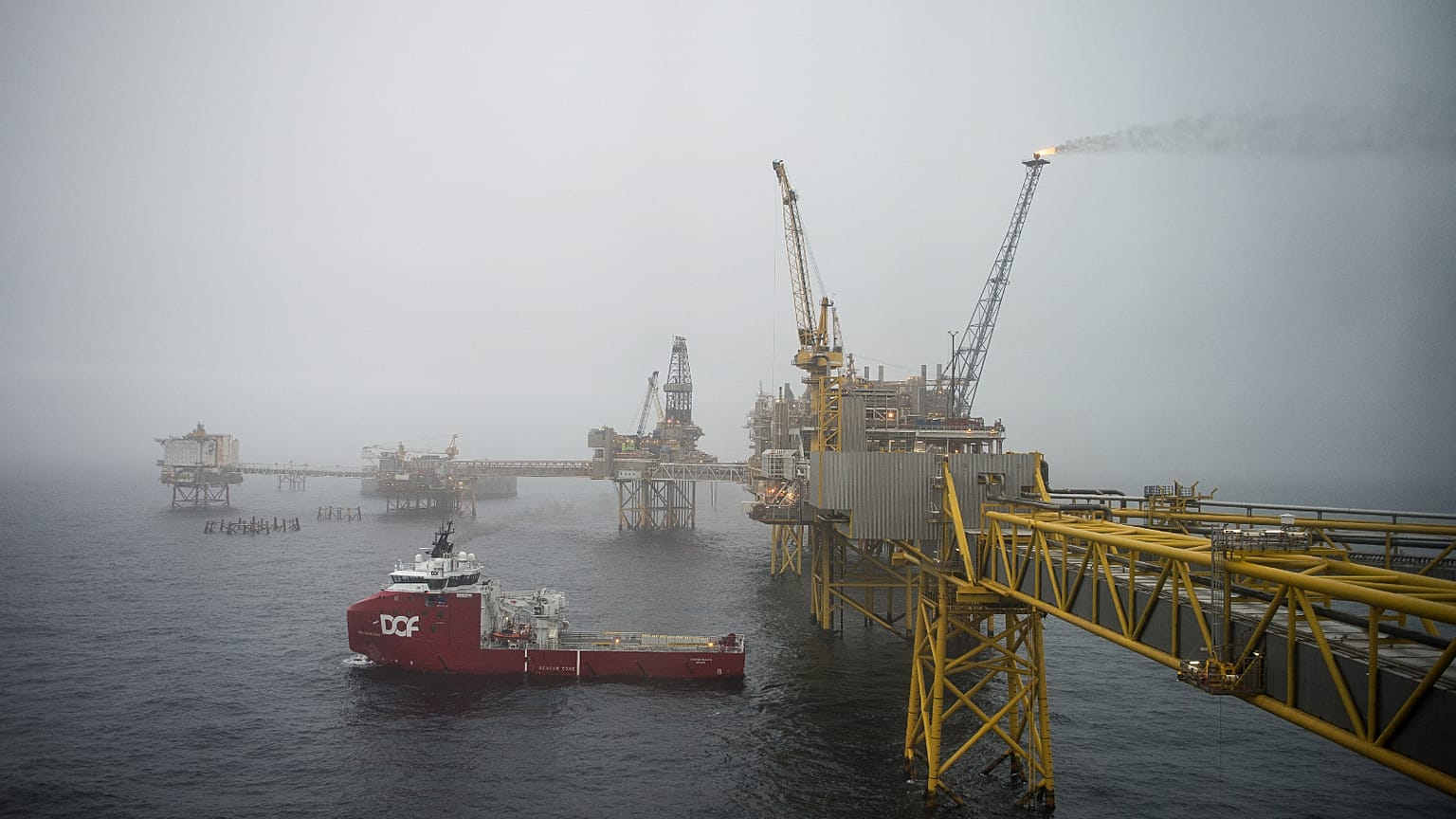 The Ekofisk oil field off the North Sea in Norway, which it strengthening security at energy sites after leaks were found on the Nord Stream gas pipeline