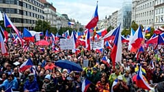Manifestações em Praga - capital da Chéquia