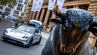 Porsche an der Börse in Frankfurt