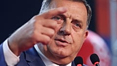 Bosnian Serb member of the Presidency Milorad Dodik speaks during campaign rally in Istocno Sarajevo, 27 September 2022