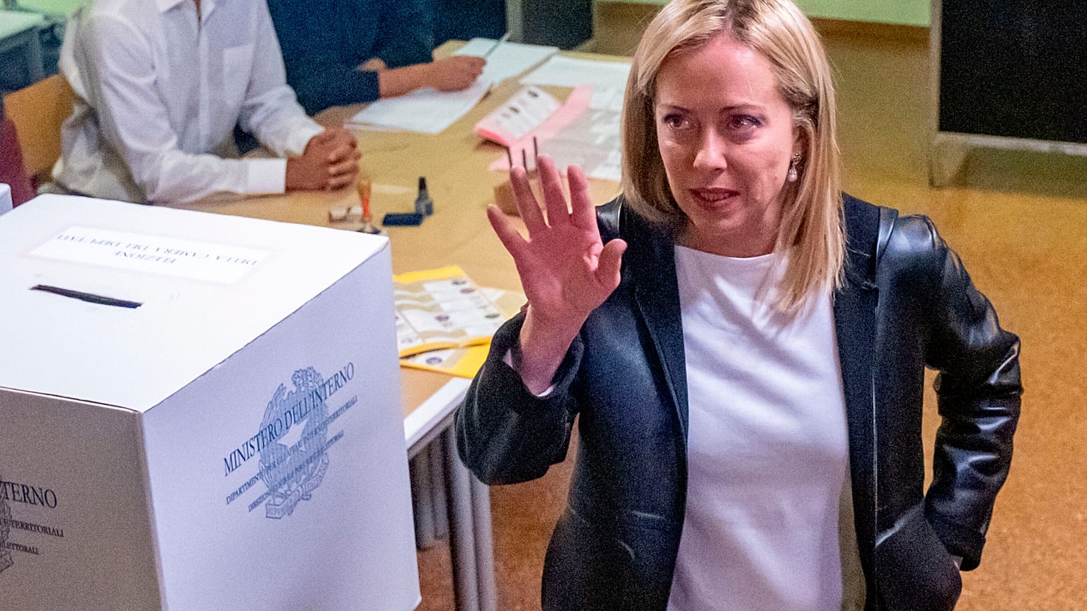 Giorgia Meloni, victorieuse lors des élections législatives italiennes de 2022