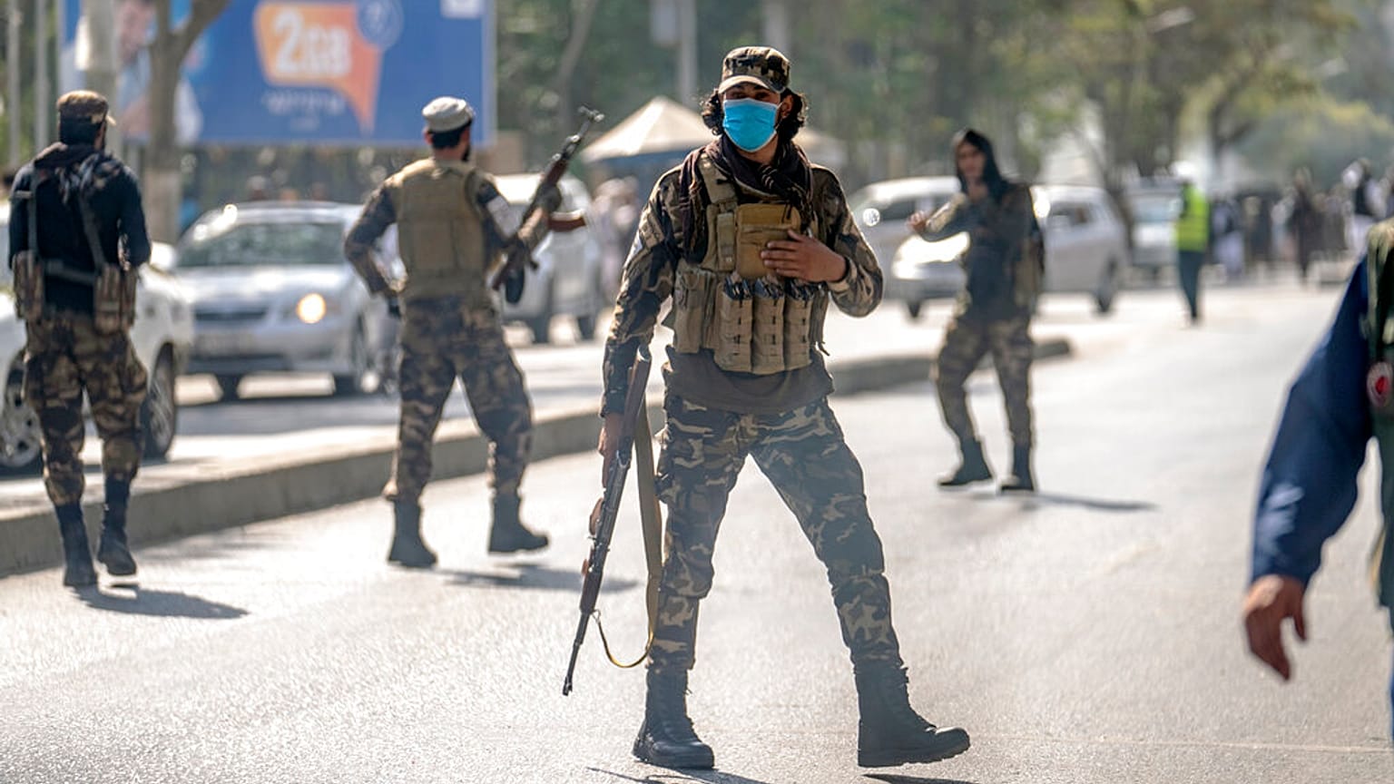 Sicherheitskräfte in Kabul in Afghanistan