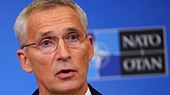 Le secrétaire général de l'OTAN lors d'une conférence de presse au siège de l'Alliance à Bruxelles, vendredi 30 septembre 2022.