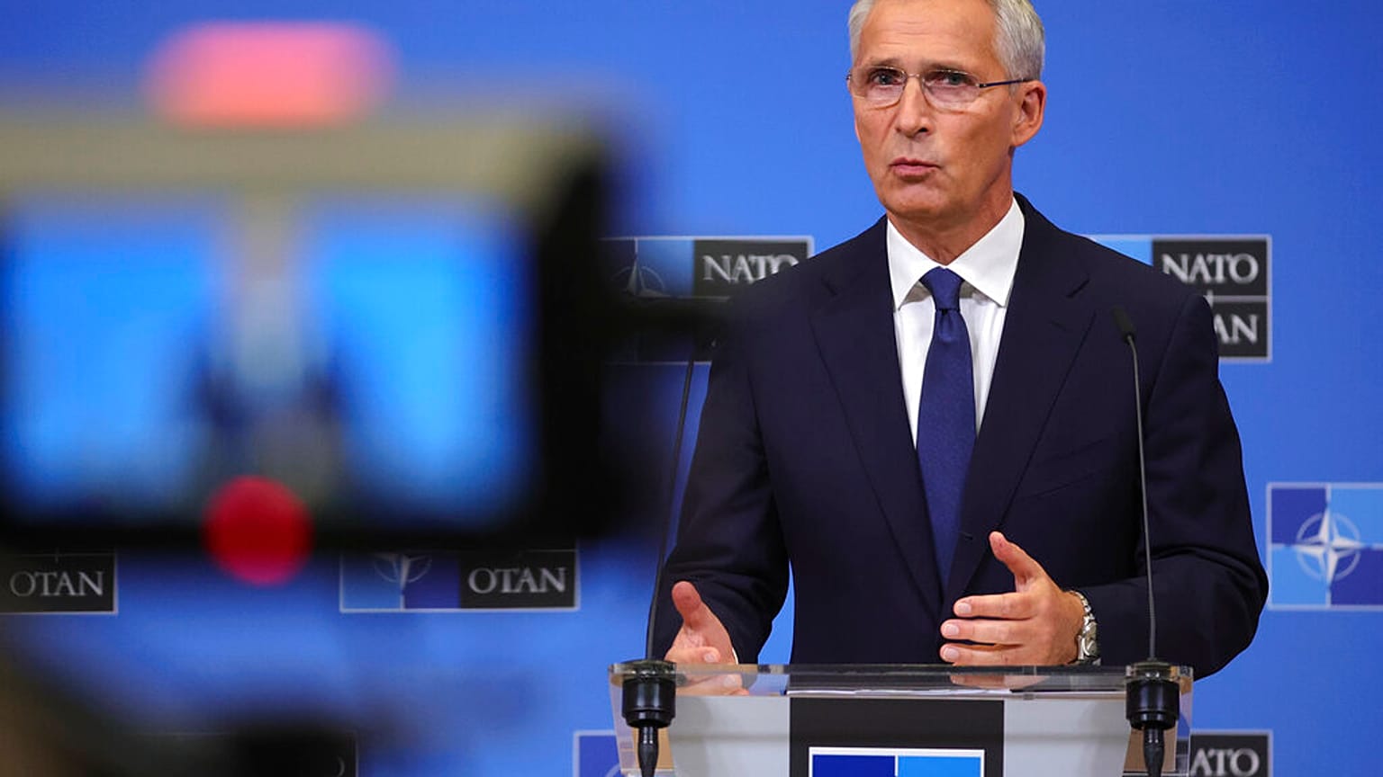 Jens Stoltenberg, secretario general de la OTAN este viernes en Bruselas.