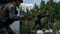 Ukrainische Soldaten an der Front in der Ostukraine