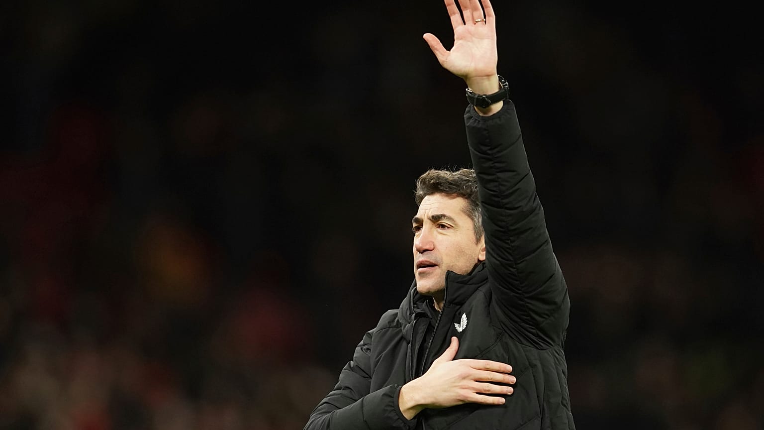 Bruno Lage em janeiro deste ano num jogo em Old Trafford, Manchester
