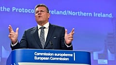 European Commissioner for Inter-institutional Relations and Foresight Maros Sefcovic at EU headquarters in Brussels, June 15, 2022. 